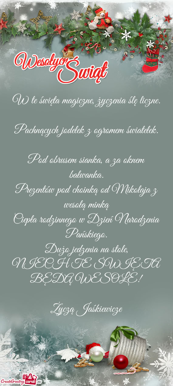 Życzą Jaśkiewicze