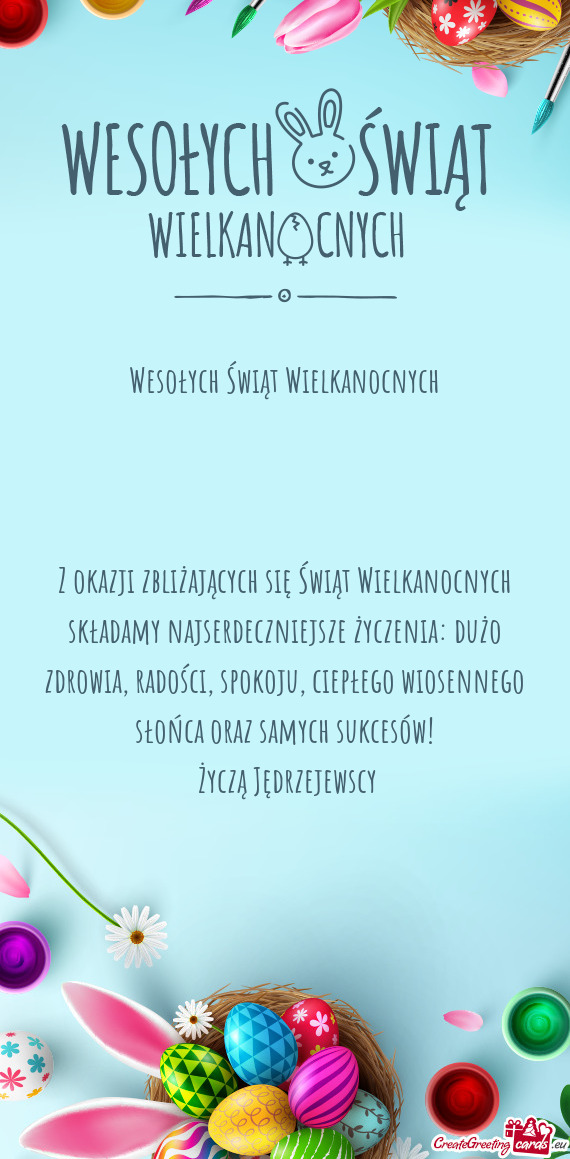 Życzą Jędrzejewscy