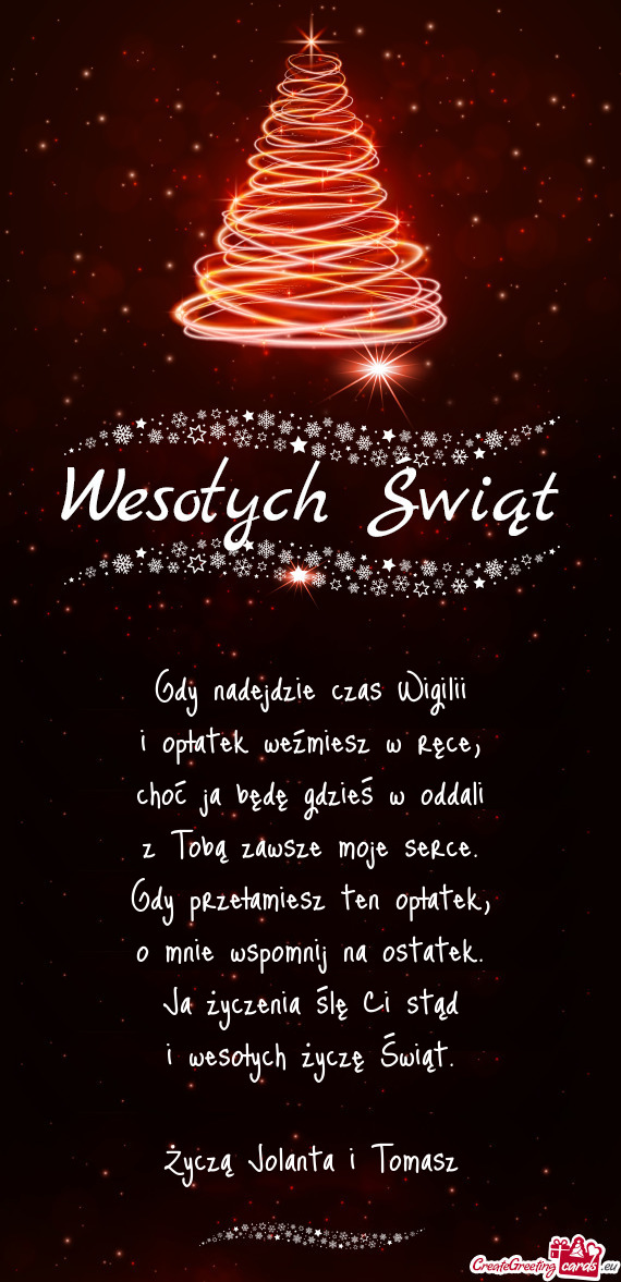 Życzą Jolanta i Tomasz