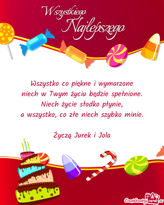 Życzą Jurek i Jola