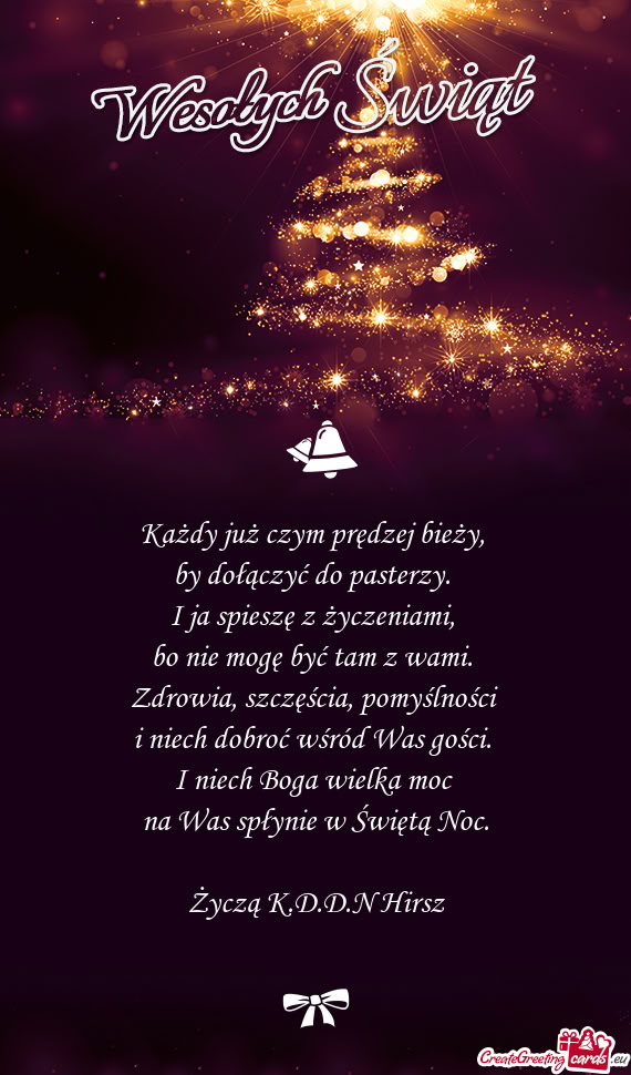 Życzą K.D.D.N Hirsz