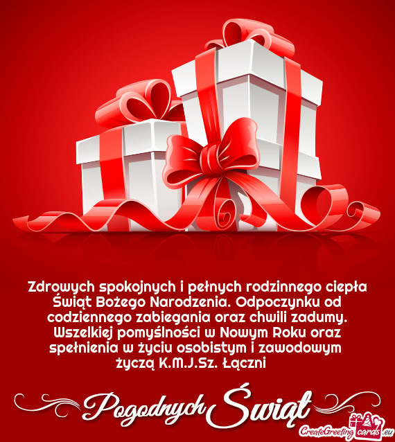 Życzą K.M.J.Sz. Łączni 😘