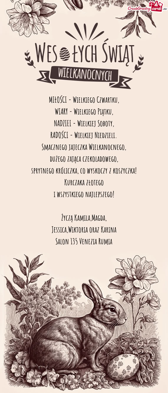 Życzą Kamila,Magda