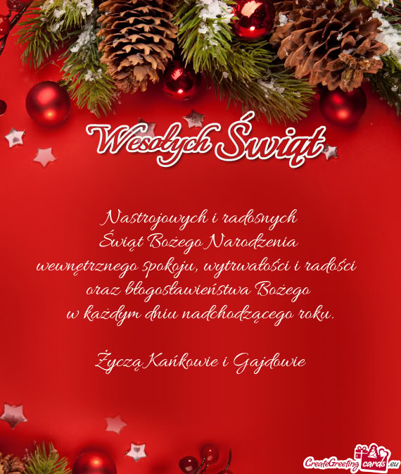 Życzą Kańkowie i Gajdowie