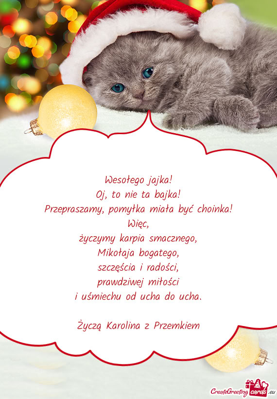 Życzą Karolina z Przemkiem