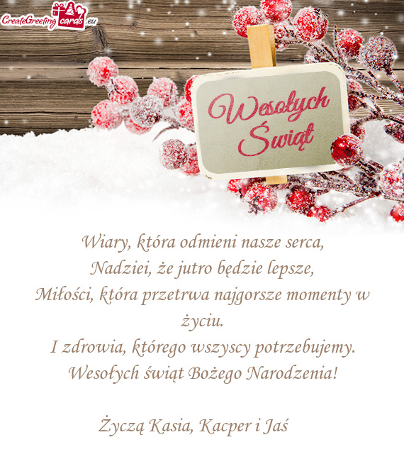 Życzą Kasia, Kacper i Jaś 🎄