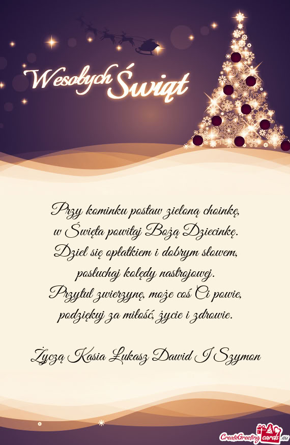 Życzą Kasia Łukasz Dawid I Szymon
