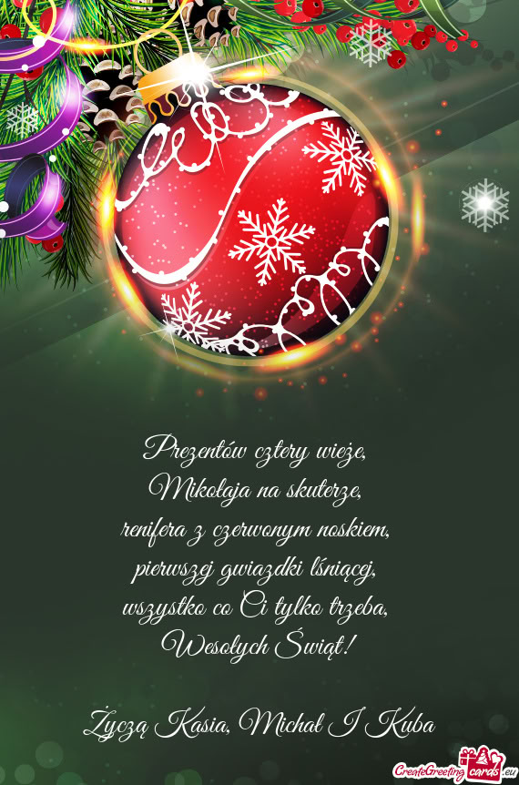 Życzą Kasia, Michał I Kuba