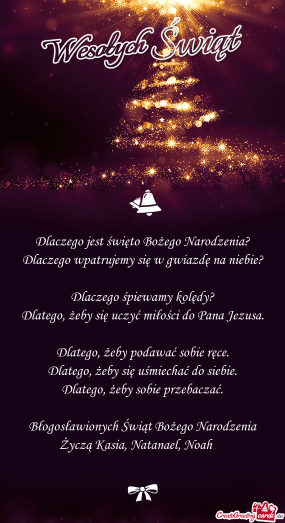 Życzą Kasia, Natanael, Noah 🎄