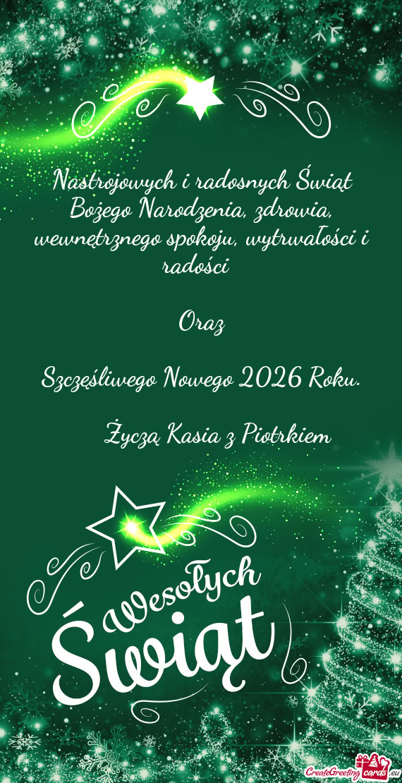 Życzą Kasia z Piotrkiem