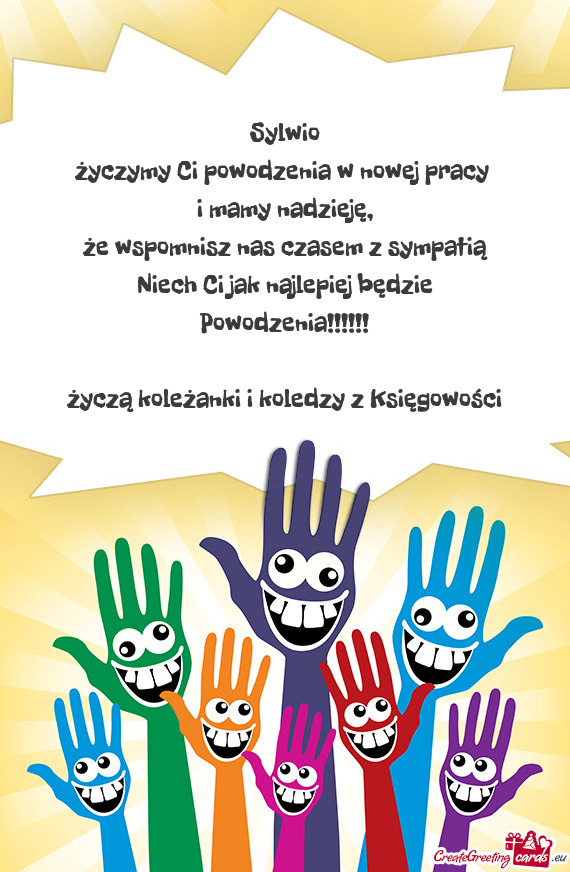 Życzą koleżanki i koledzy z Księgowości