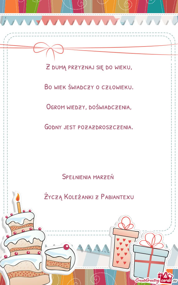 Życzą Koleżanki z Pabiantexu
