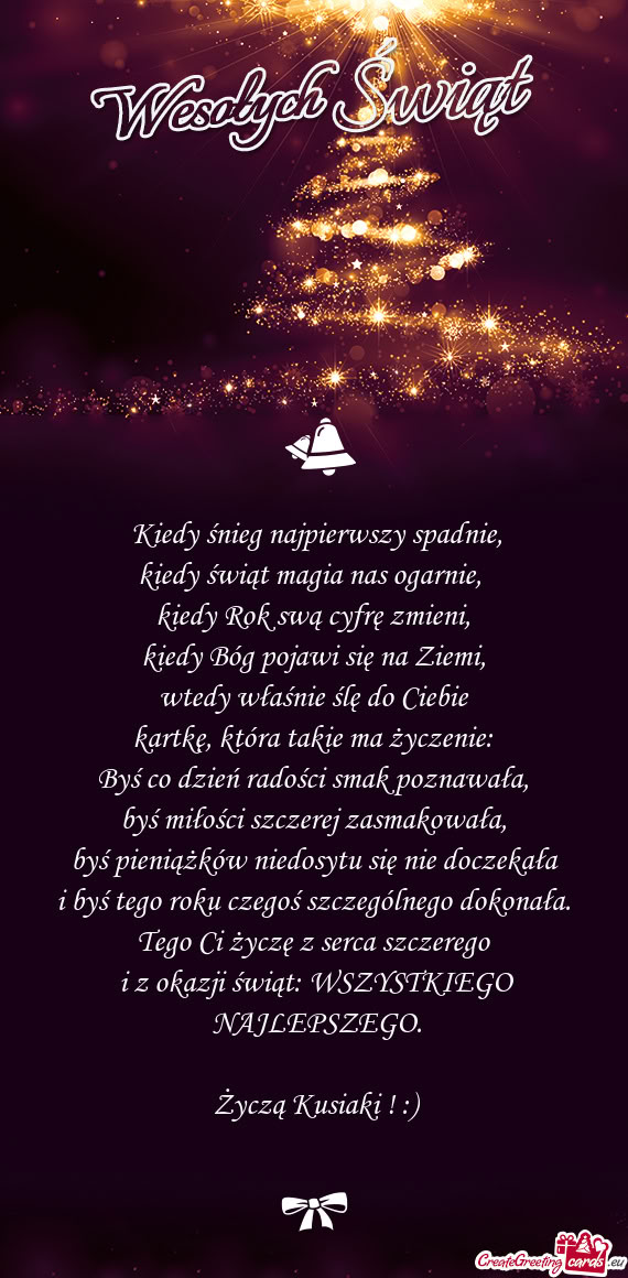 Życzą Kusiaki ! :)