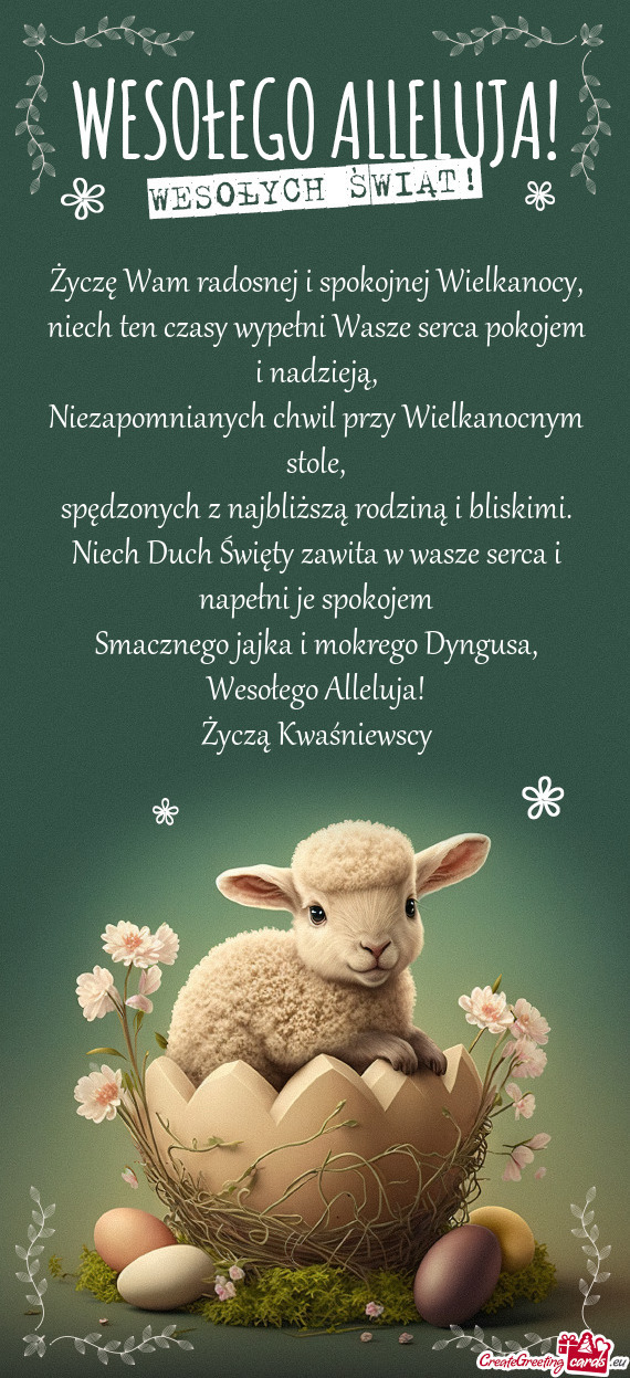 Życzą Kwaśniewscy