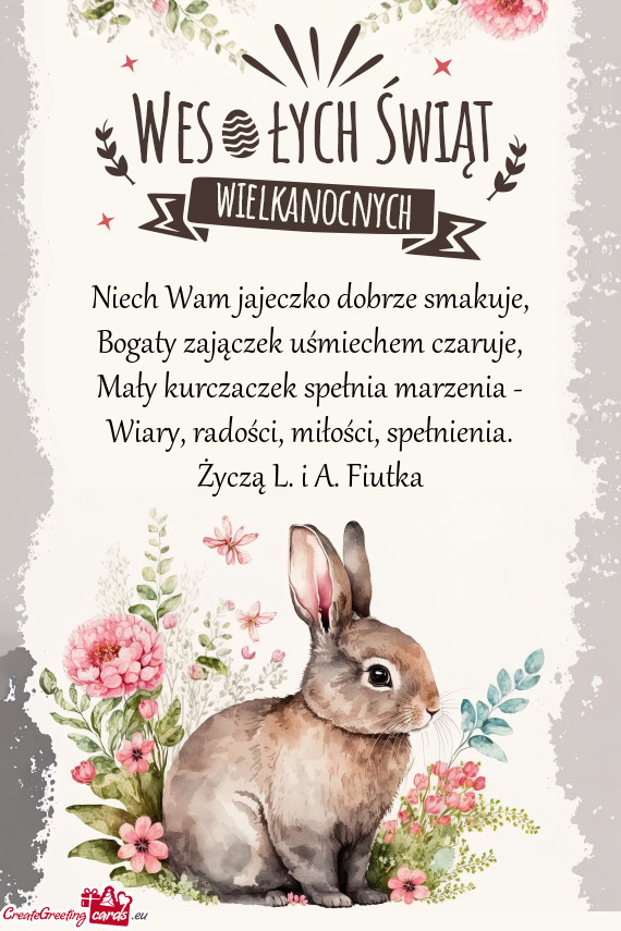 Życzą L. i A. Fiutka