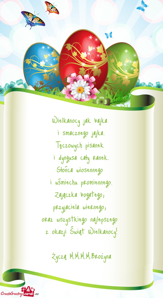 Życzą M.M.M.M.Brożyna