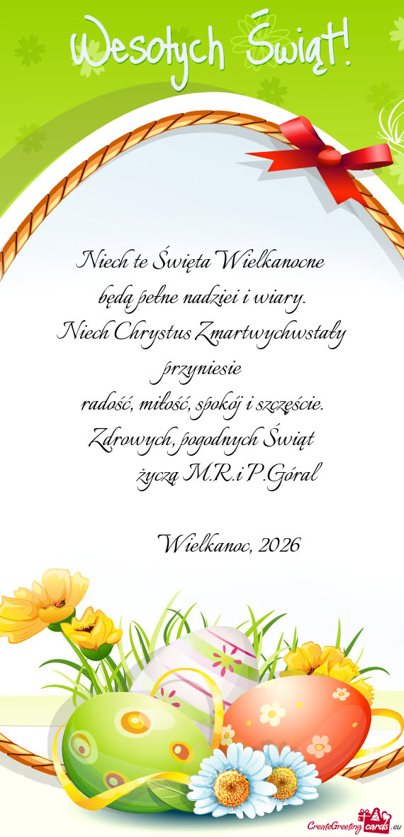Życzą M.R.i P.Góral