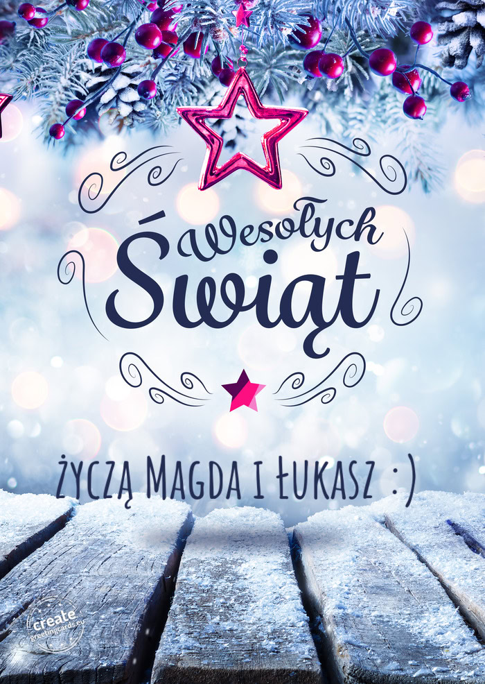Życzą Magda i Łukasz :) Wesołych Świąt