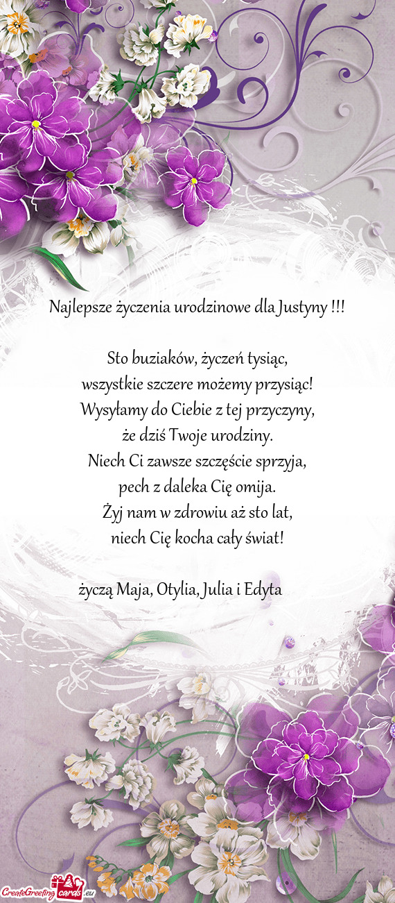 Życzą Maja, Otylia, Julia i Edyta 😘🥰🥂🎈