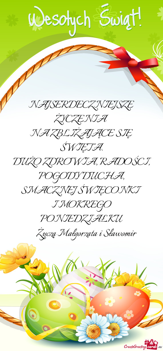 Życzą Małgorzata i Sławomir