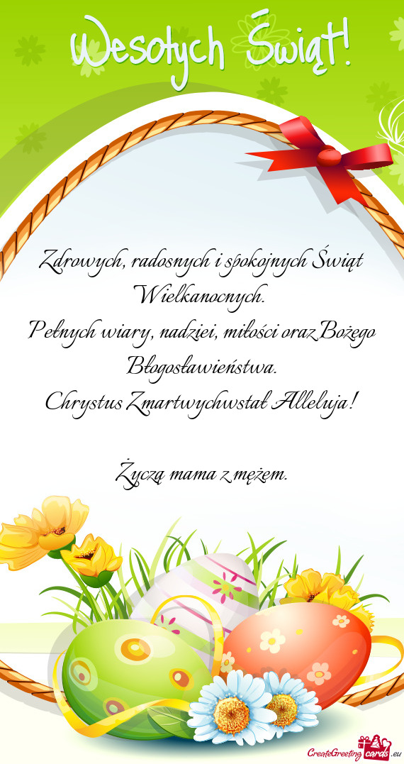 Życzą mama z mężem