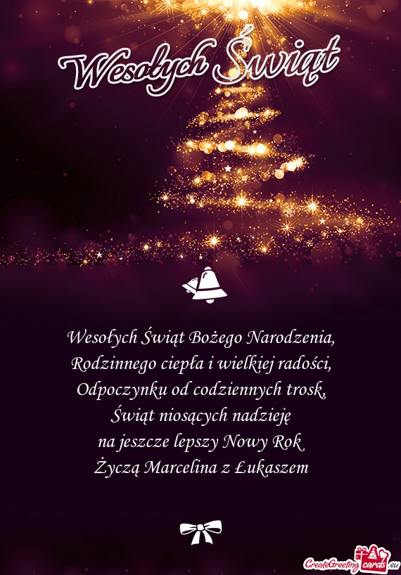 Życzą Marcelina z Łukaszem