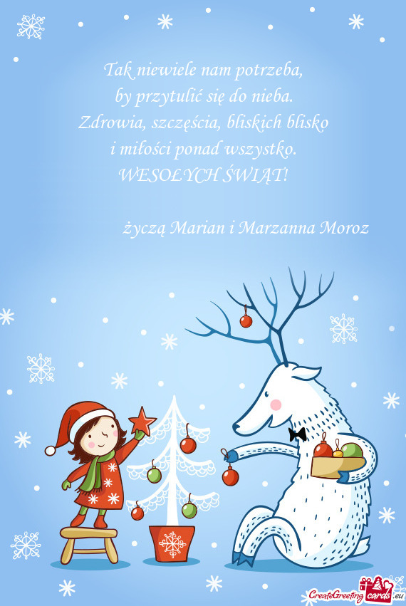Życzą Marian i Marzanna Moroz