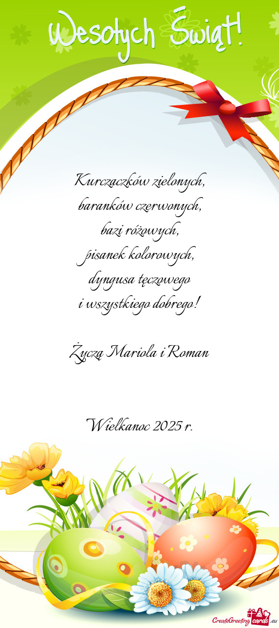 Życzą Mariola i Roman