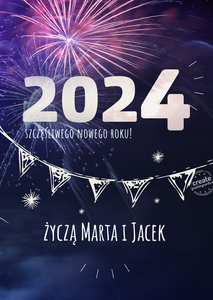 Życzą Marta i Jacek - Szczęśliwego nowego roku