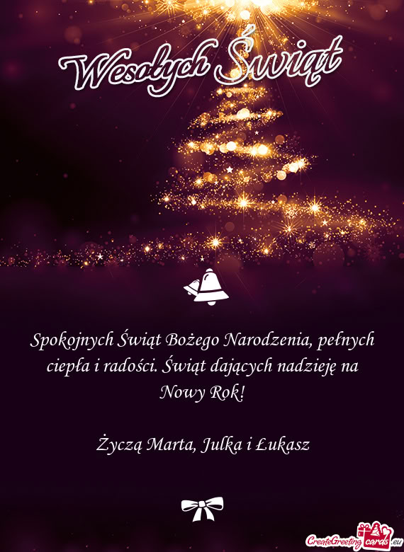 Życzą Marta, Julka i Łukasz