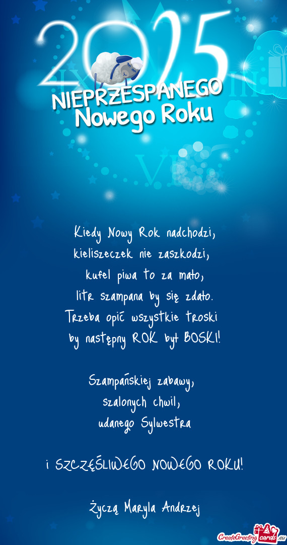 Życzą Maryla Andrzej