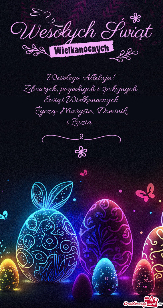 Życzą: Marysia, Dominik