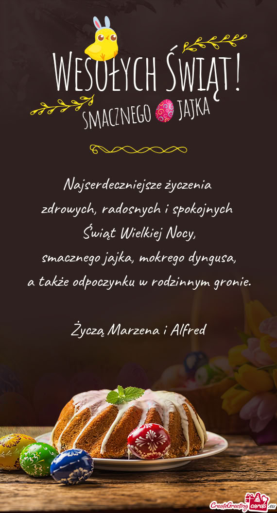 Życzą Marzena i Alfred