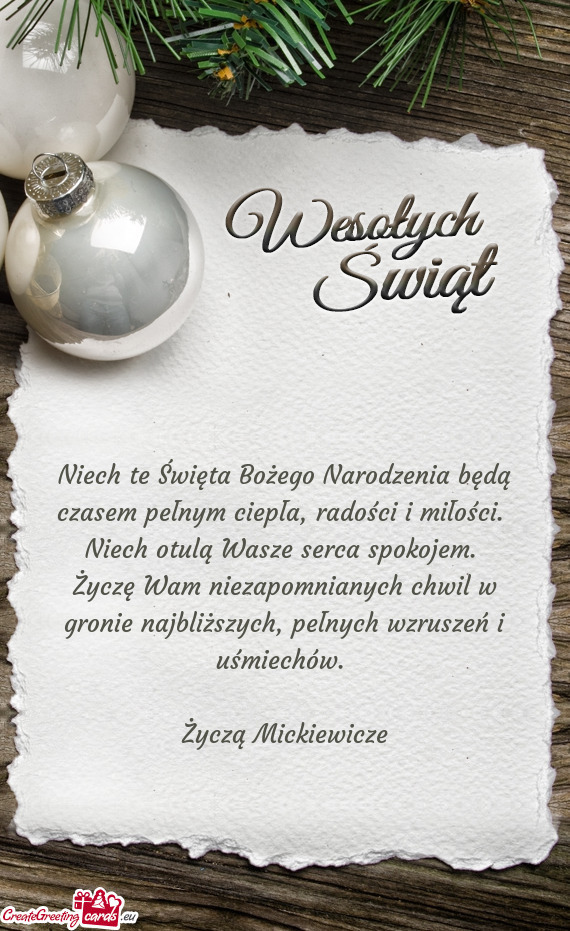 Życzą Mickiewicze