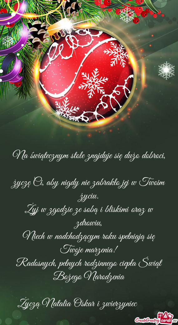 Życzą Natalia Oskar i zwierzyniec ☺️