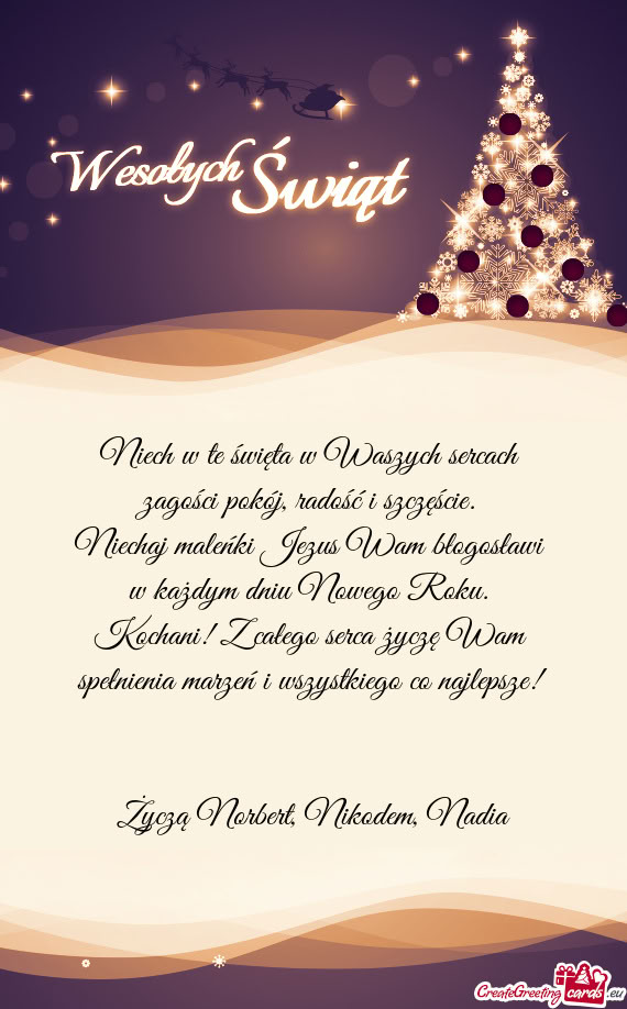Życzą Norbert, Nikodem, Nadia