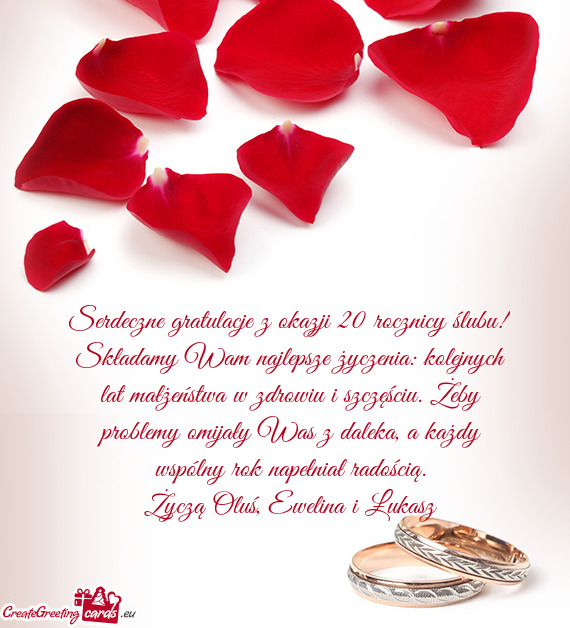 Życzą Oluś, Ewelina i Łukasz