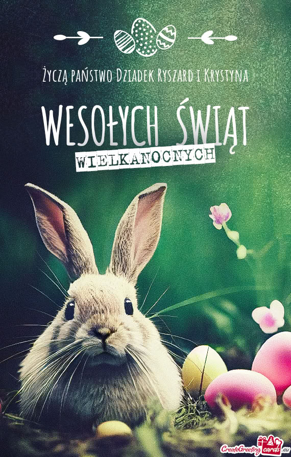 Życzą państwo Dziadek Ryszard i Krystyna