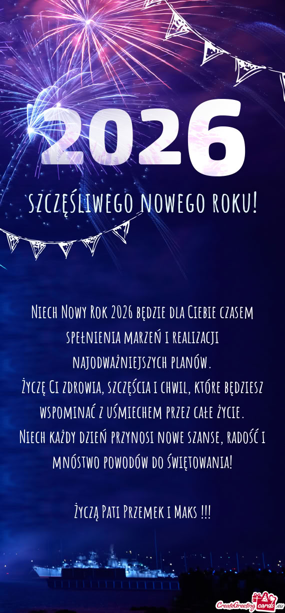 Życzą Pati Przemek i Maks