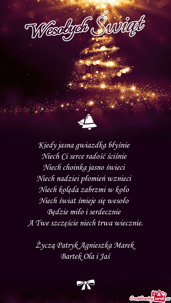 Życzą Patryk Agnieszka Marek