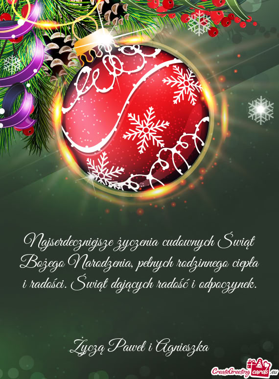 Życzą Paweł i Agnieszka