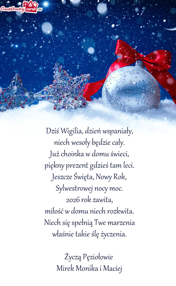 Życzą Pęziołowie