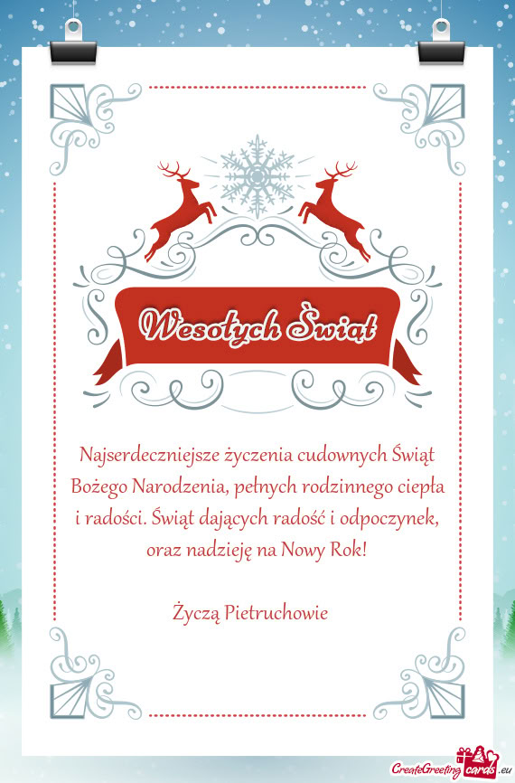 Życzą Pietruchowie 🎄
