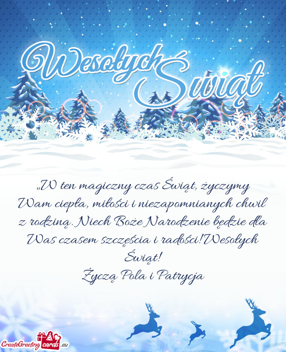 Życzą Pola i Patrycja