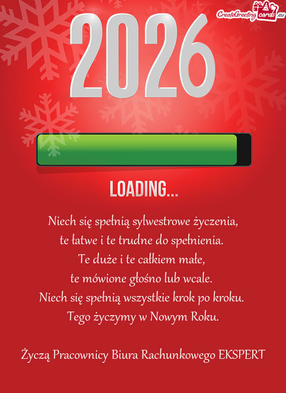 Życzą Pracownicy Biura Rachunkowego EKSPERT