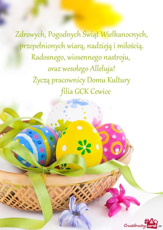 Życzą pracownicy Domu Kultury