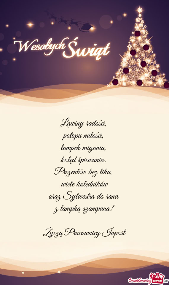 Życzą Pracownicy Inpost