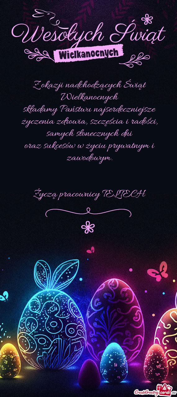 Życzą pracownicy TELTECH