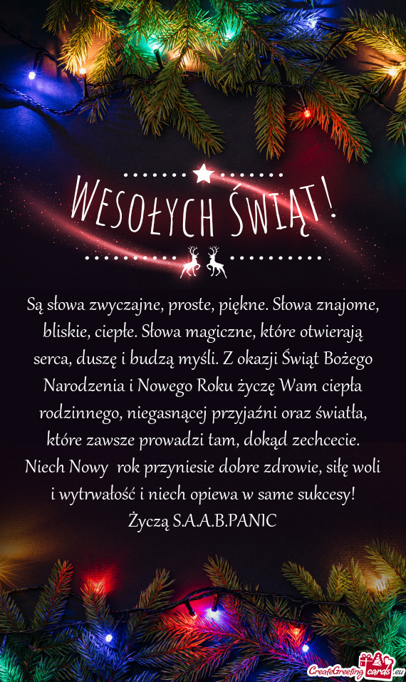 Życzą S.A.A.B.PANIC