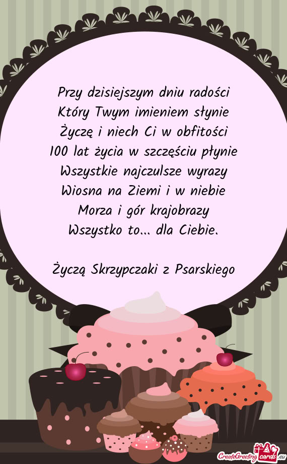 Życzą Skrzypczaki z Psarskiego